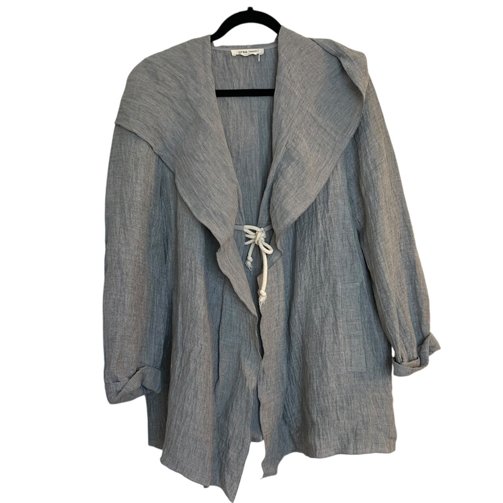 Elegant Women's Gray Trench Coat